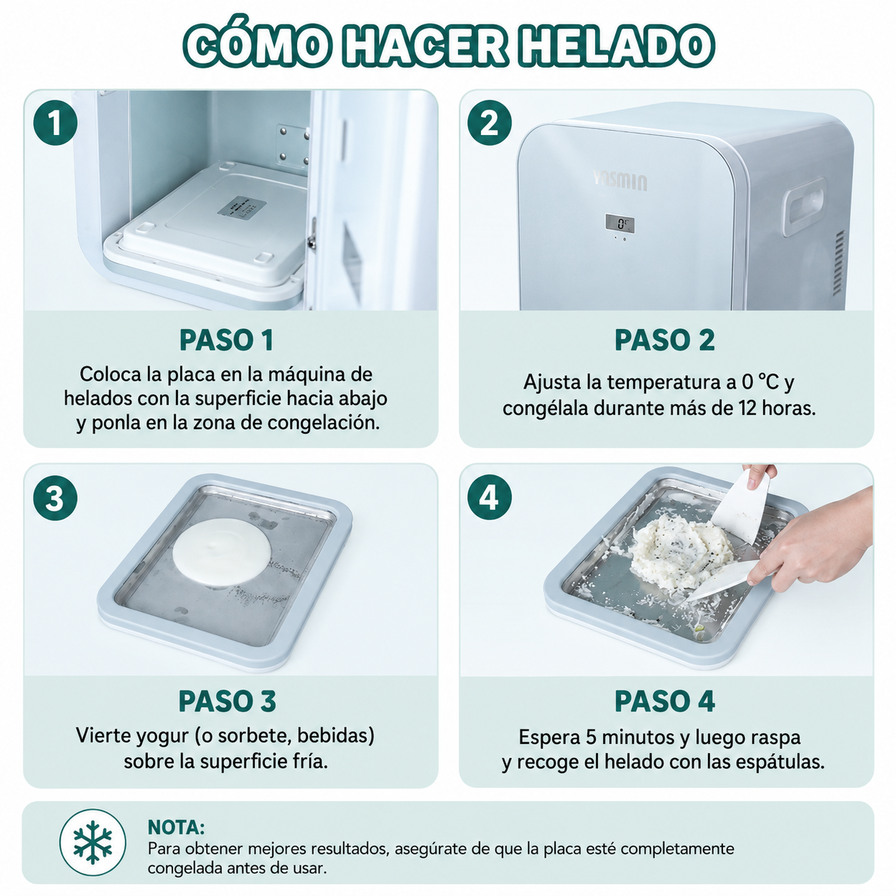 ICE cream roll machine + Recetas heladas